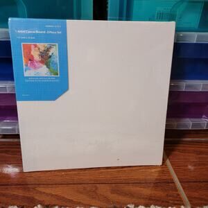 Set of 2 Artist Canvas Board 12in x 12in - SEALED